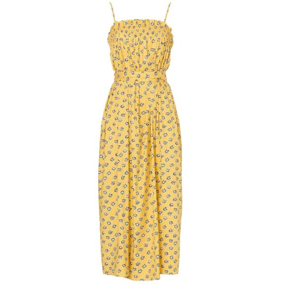 Tory Burch Ruffle Top Dress Yellow - Picture 5 of 9